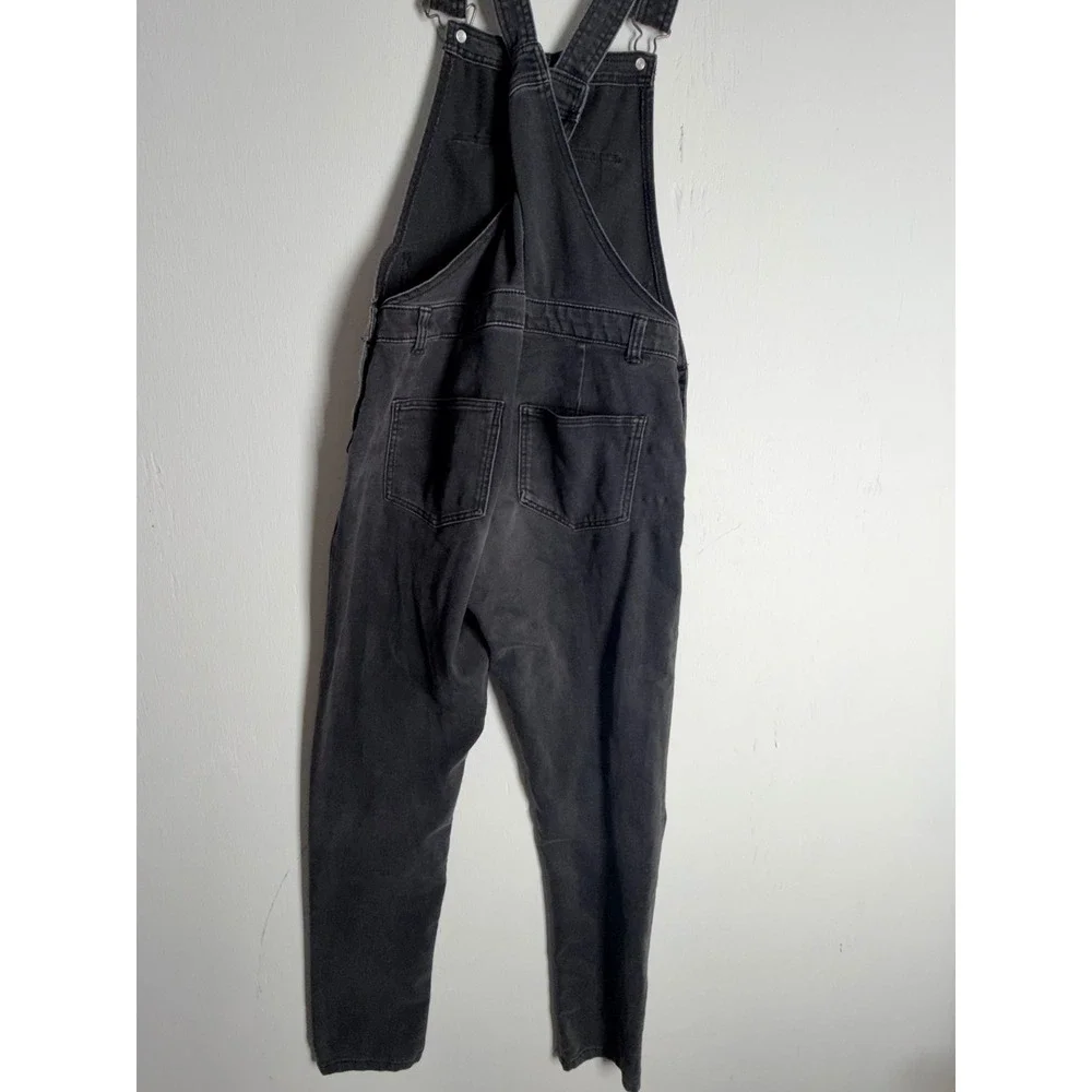 Cotton On Kids Black Denim Overalls Slim Leg Dungarees Size 14Y